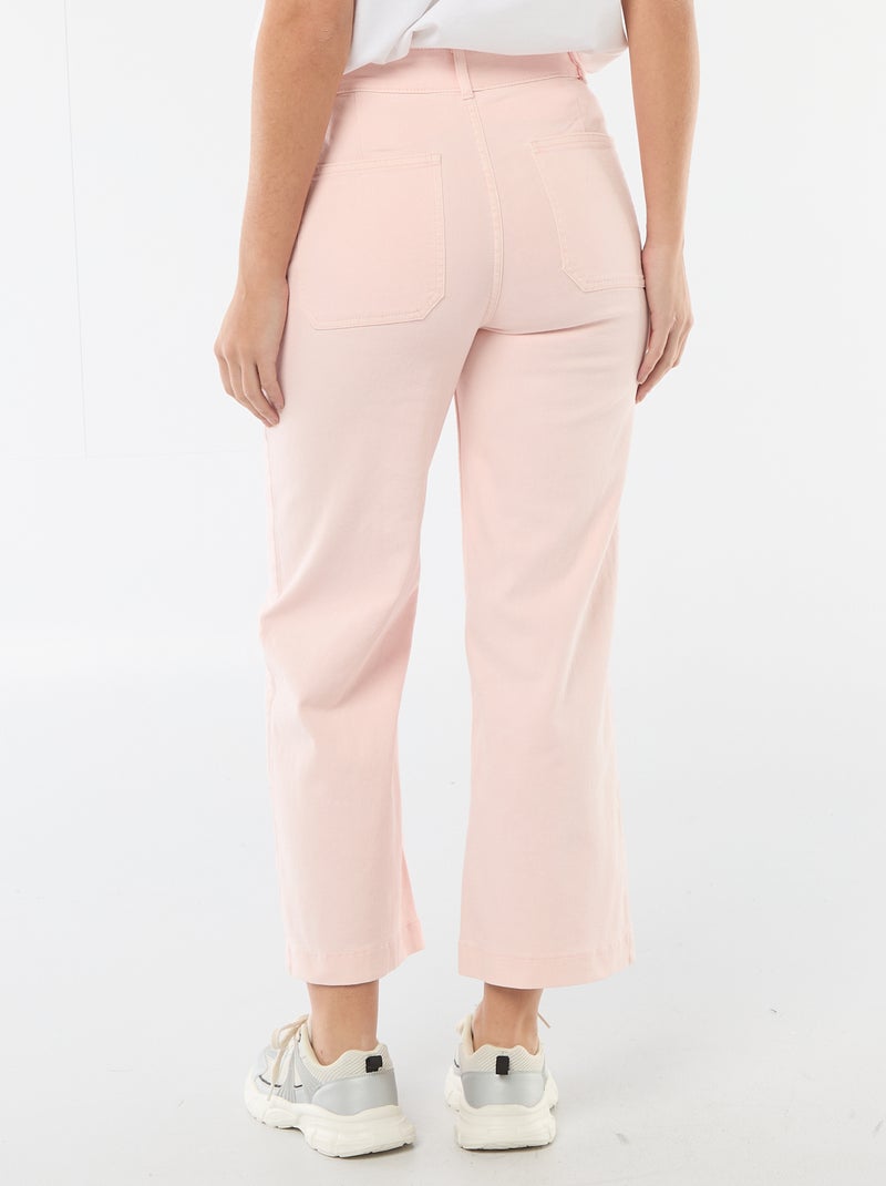Pantalon large femme taille standard Rose - Kiabi