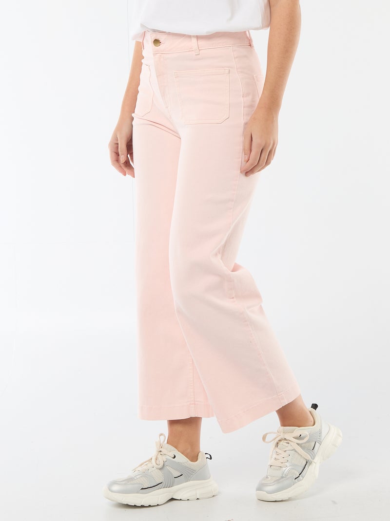Pantalon large femme taille standard Rose - Kiabi