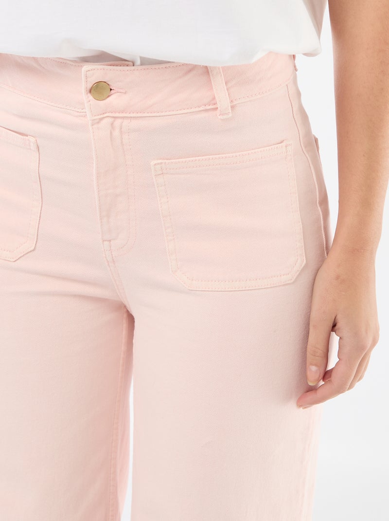 Pantalon large femme taille standard Rose - Kiabi