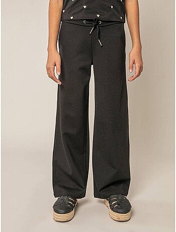 Pantalon large fille en interlock 'Deeluxe'
