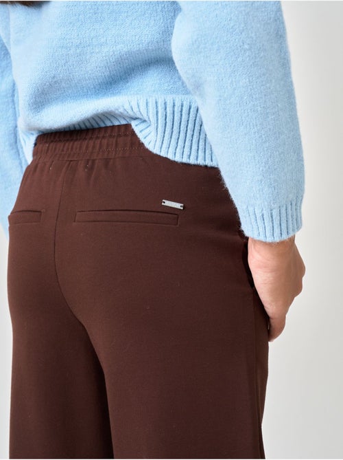 Pantalon large fille en maille interlock 'deeluxe' - Kiabi Pantalon large fille en maille interlock 'deeluxe' - Kiabi