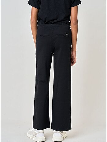 Pantalon large fille en maille interlock 'deeluxe'