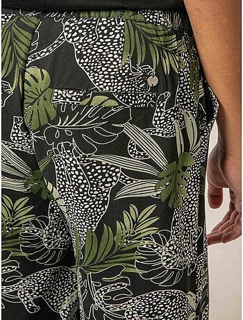 Pantalon large fille imprimé jungle 'Deeluxe'
