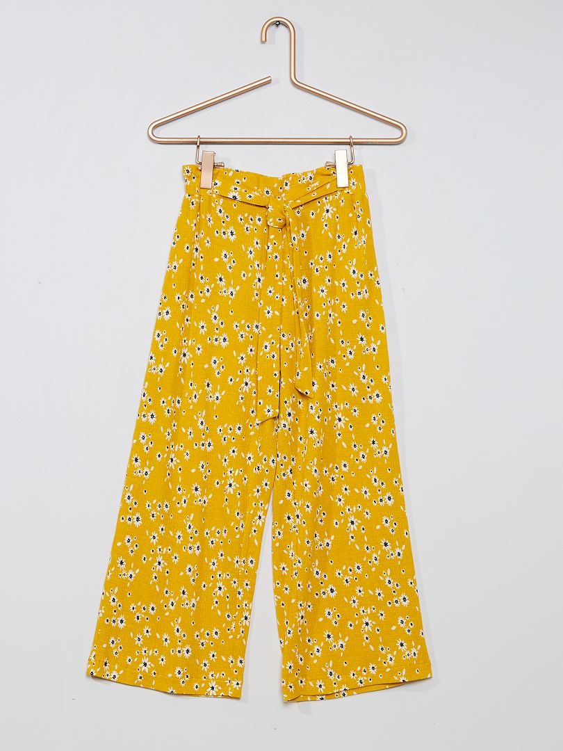 Pantalon large fleurs - Kiabi