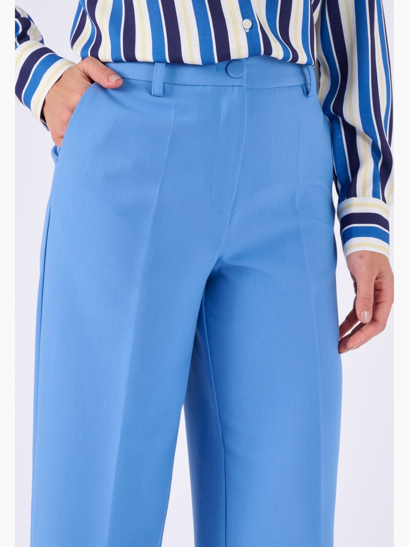 Pantalon large fluide - Damart Bleu clair - Kiabi