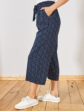 Pantalon large fluide 7/8ème - Kiabi