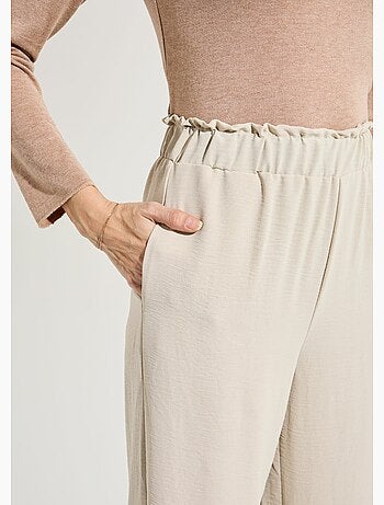 Pantalon large fluide en crêpe - Afibel