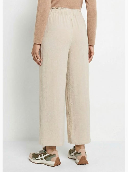 Pantalon large fluide en crêpe - Afibel - Kiabi