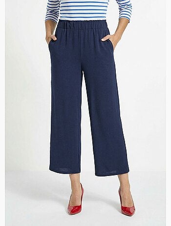 Pantalon large fluide en crêpe - Afibel