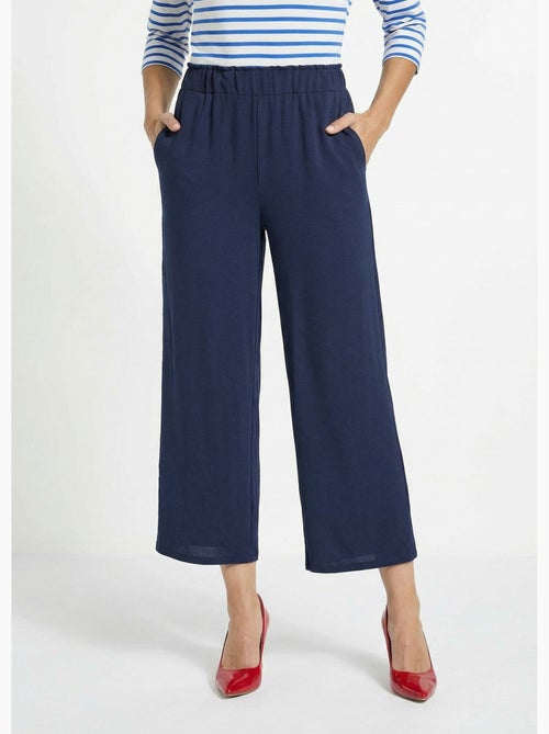 Pantalon large fluide en crêpe - Afibel - Kiabi