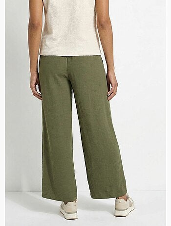 Pantalon large fluide en crêpe - Afibel