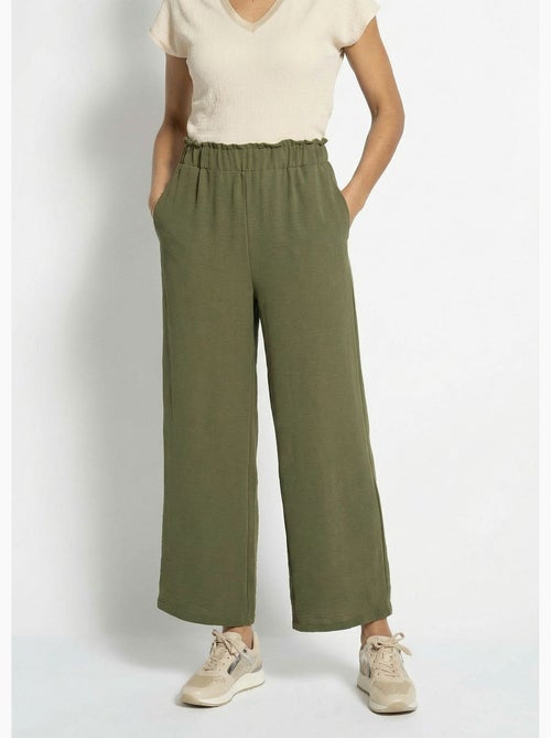 Pantalon large fluide en crêpe - Afibel - Kiabi