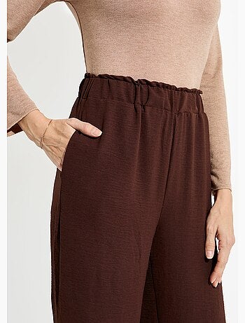 Pantalon large fluide en crêpe - Afibel