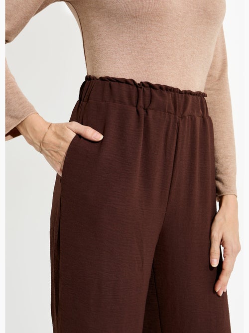 Pantalon large fluide en crêpe - Afibel - Kiabi