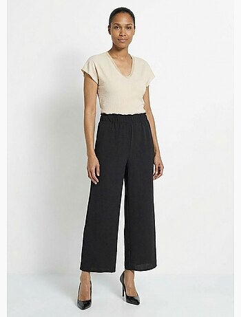 Pantalon large fluide en crêpe - Afibel