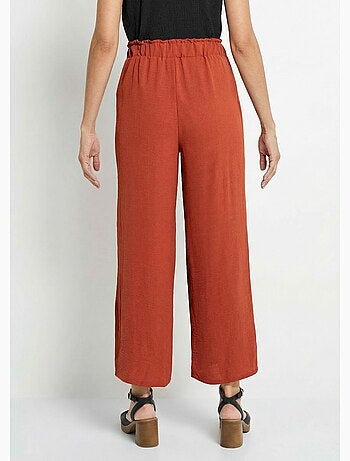 Pantalon large fluide en crêpe - Afibel