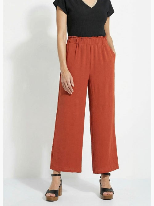 Pantalon large fluide en crêpe - Afibel - Kiabi