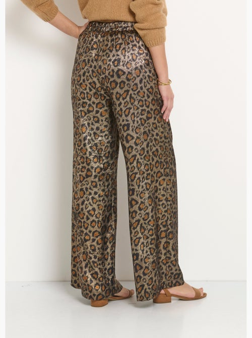 Pantalon large fluide imprimé léopard - afibel - Kiabi Pantalon large fluide imprimé léopard - afibel - Kiabi