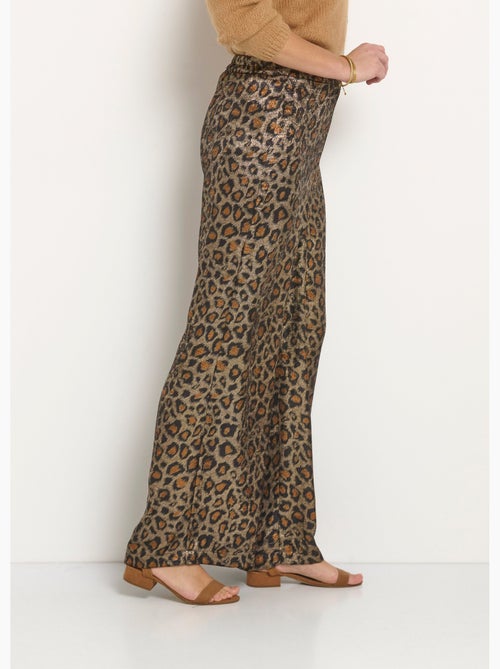 Pantalon large fluide imprimé léopard - afibel - Kiabi Pantalon large fluide imprimé léopard - afibel - Kiabi