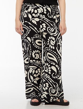 Pantalon large fluide imprimé