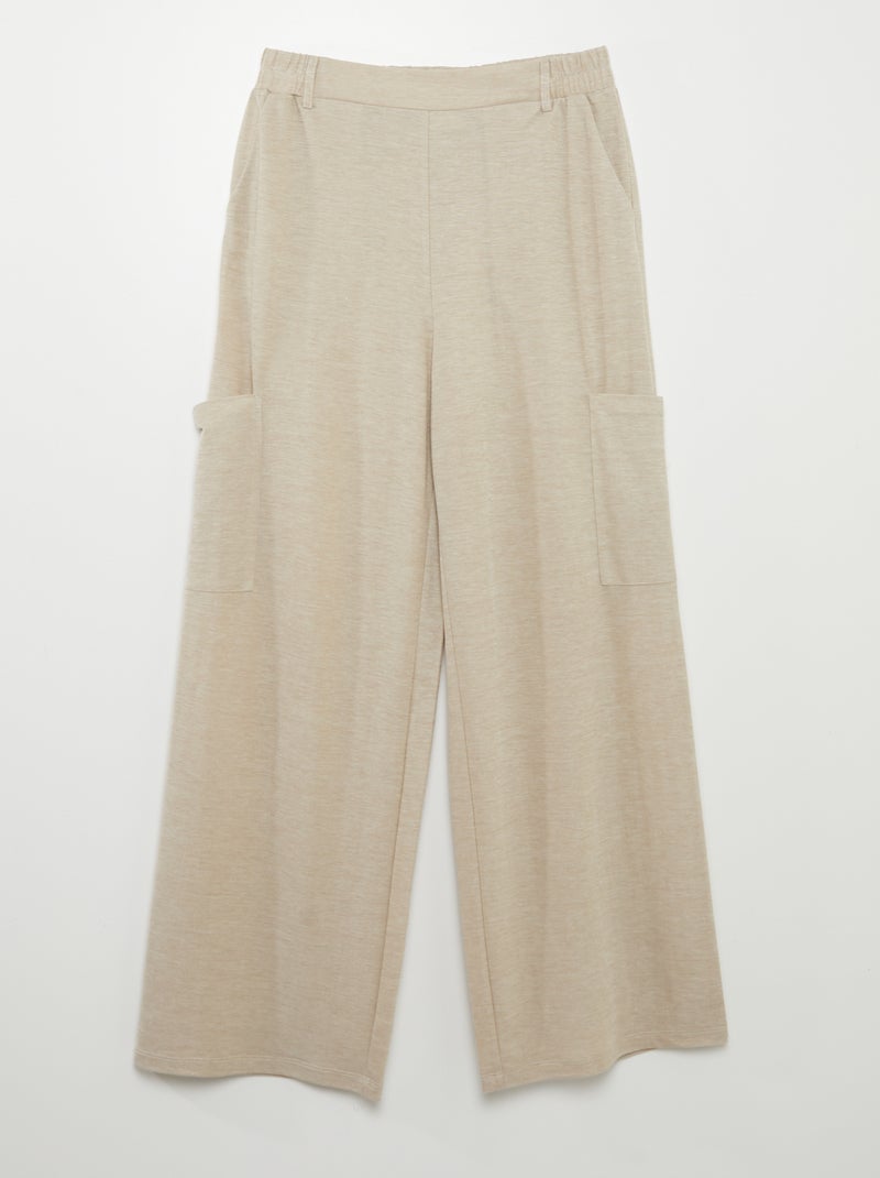 Pantalon large fluide 'JDY' Beige - Kiabi