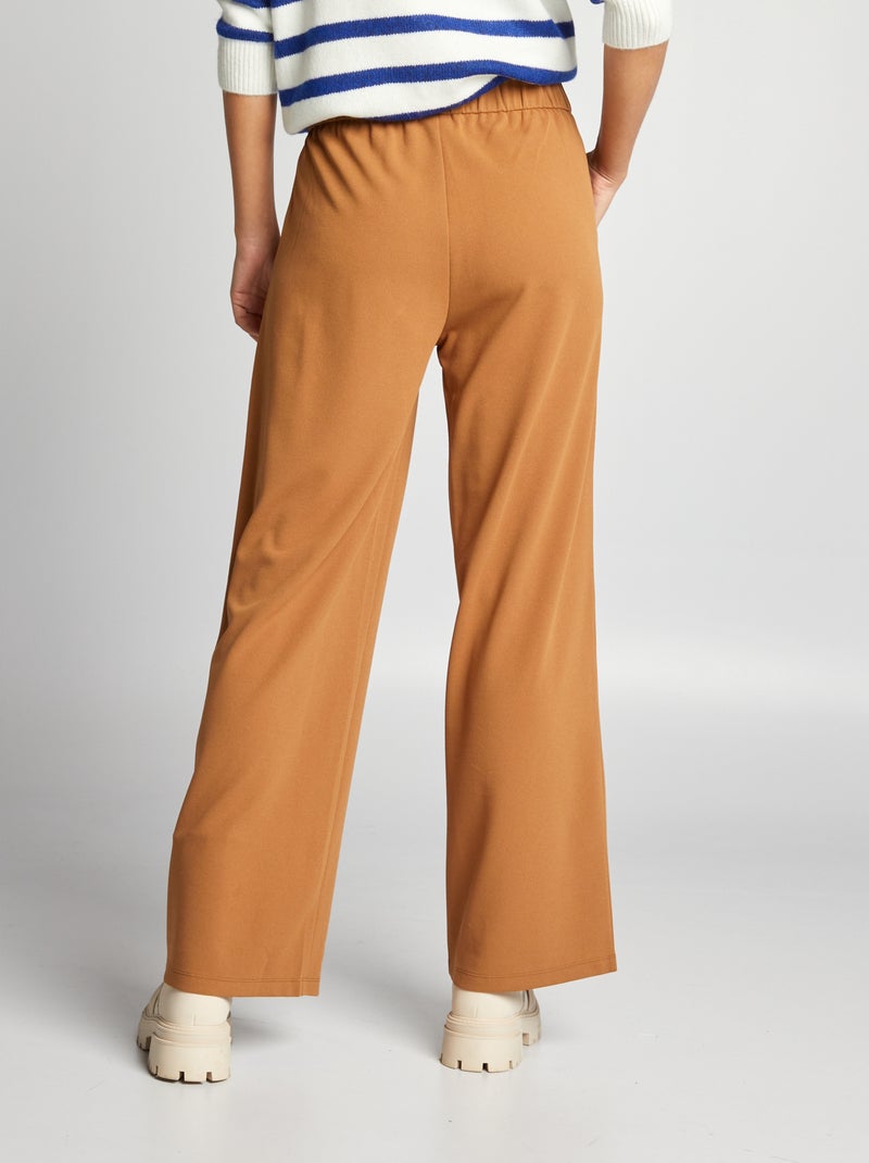 Pantalon large fluide 'JDY' Camel - Kiabi