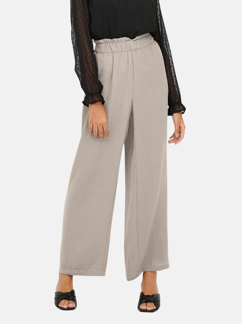 Pantalon large fluide 'JDY' Gris clair - Kiabi