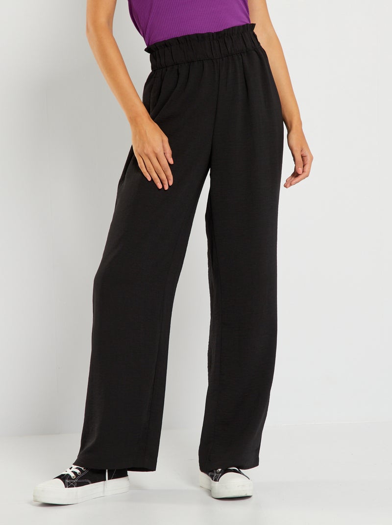 Pantalon large fluide 'JDY' noir - Kiabi