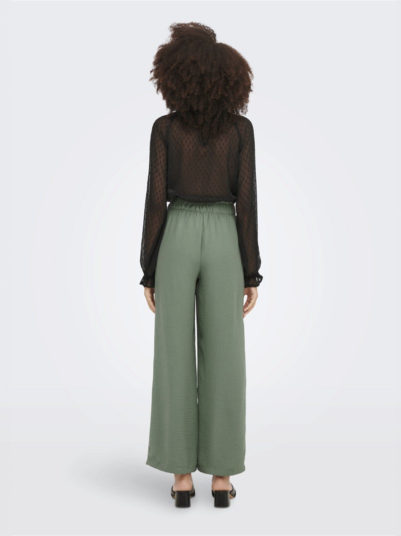 Pantalon large fluide 'JDY' VERT - Kiabi