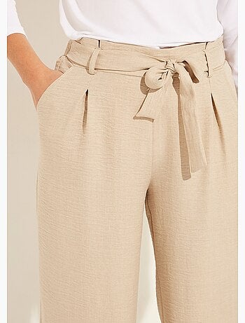 Pantalon large fluide semi élastiqué - Afibel