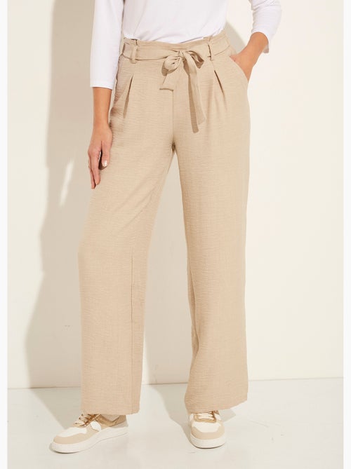 Pantalon large fluide semi élastiqué - Afibel - Kiabi Pantalon large fluide semi élastiqué - Afibel - Kiabi