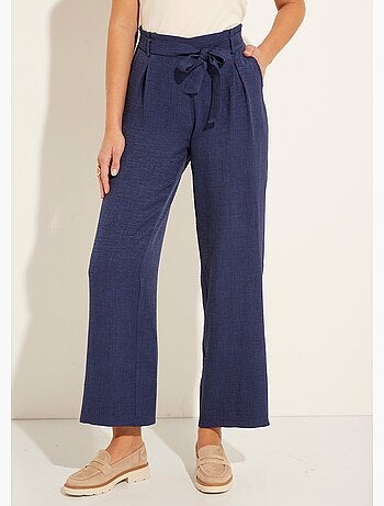 Pantalon large fluide semi élastiqué - afibel