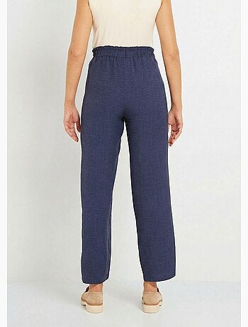 Pantalon large fluide semi élastiqué - afibel