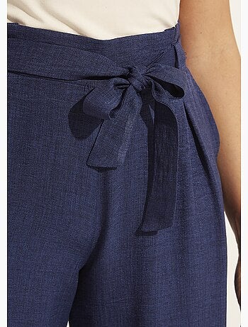 Pantalon large fluide semi élastiqué - afibel