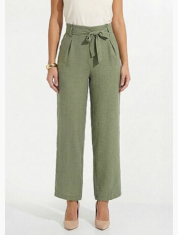 Pantalon large fluide semi élastiqué - afibel