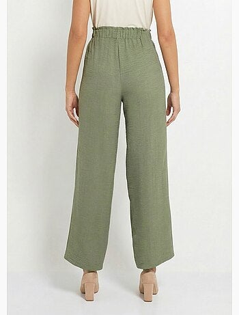 Pantalon large fluide semi élastiqué - afibel