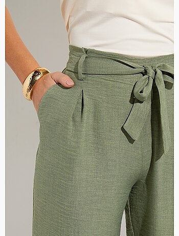 Pantalon large fluide semi élastiqué - afibel