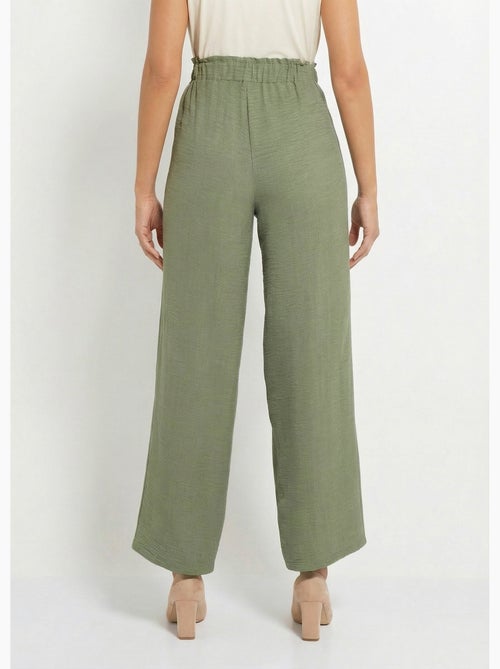 Pantalon large fluide semi élastiqué - afibel - Kiabi