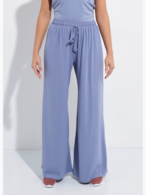 Pantalon large fluide sport taille élastiquée - Afibel - Kiabi