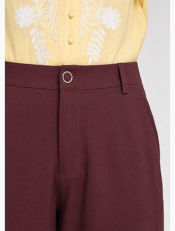 Pantalon large fluide taille élastiquée - afibel