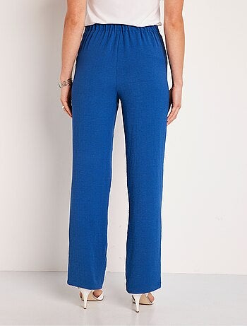 Pantalon large fluide taille élastiquée