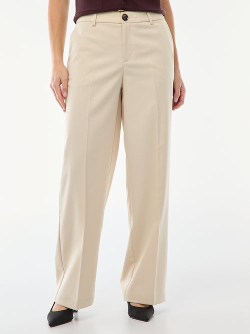 Pantalon large fluide uni - Kiabi