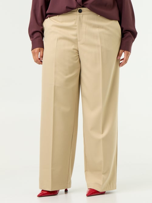 Pantalon large fluide uni - Kiabi