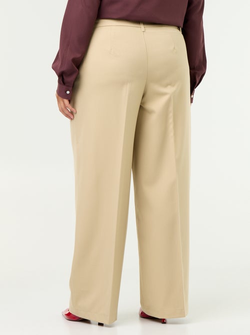 Pantalon large fluide uni - Kiabi