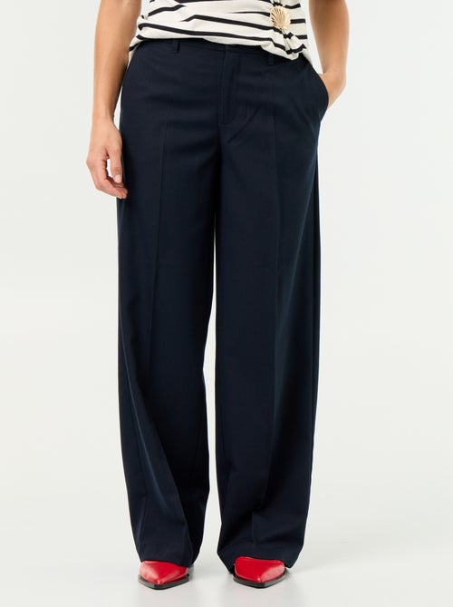 Pantalon large fluide uni - Kiabi