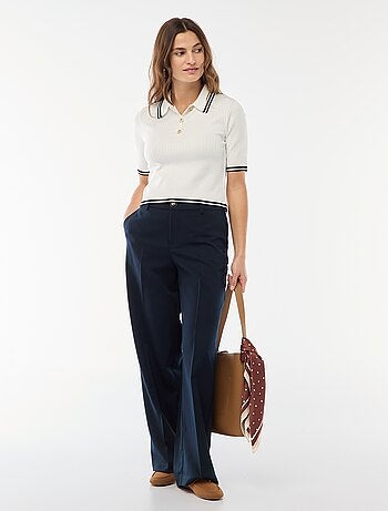 Pantalon large fluide uni