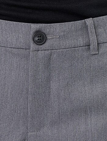 Pantalon large taille haute ceinture et passants