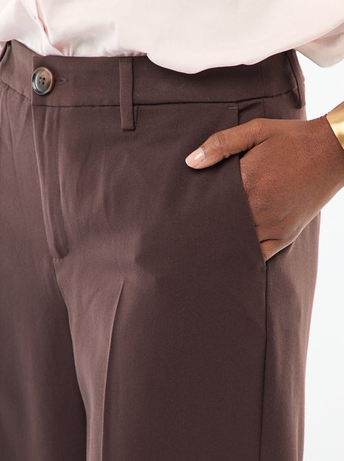 Pantalon large fluide uni - Kiabi