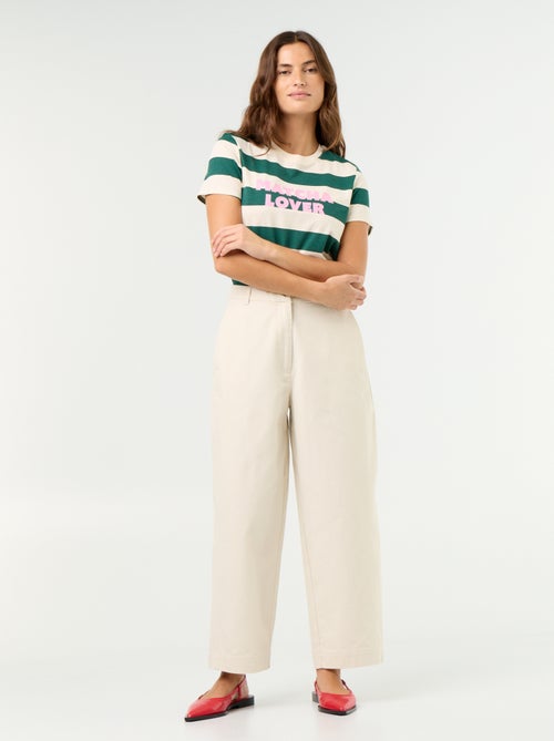 Pantalon large forme barrel - Kiabi Pantalon large forme barrel - Kiabi