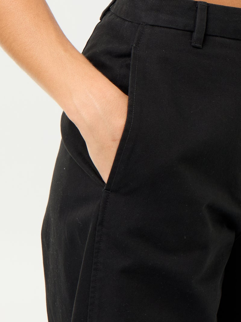 Pantalon large forme barrel Noir - Kiabi